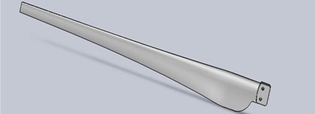 The three-dimensional model of wind turbine blade