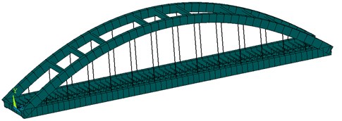 Finite element model of bridge