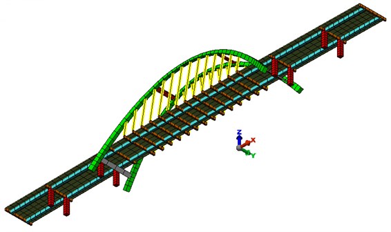 FEA model of the viaduct – view from the bottom