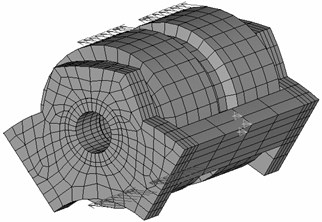 A Finite element model of the satellite node (fragment of the carrier and the satellite)
