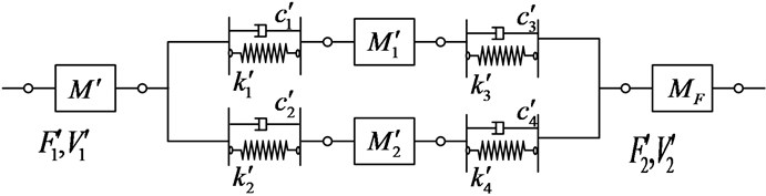 An equivalent four-terminal system with series-connected components