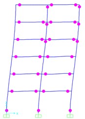 Distribution of plastic hinge rotations obtained from the SPA procedure  and NTHAs in the fringe frame for 6-Story model (Δdemand = 82 mm)