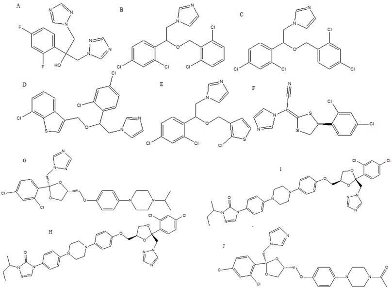 Some structures of antifungal drugs