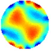 Comparison of results from different stimulation and sensing strategies; a) and d) adjacent,  b) and e) opposite and c) and f) optimal [1 7], the first row corresponds to small deposit of sand and the second row corresponds to large deposit of sand at the level of sensing plane