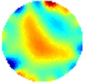 Comparison of results from different stimulation and sensing strategies; a) and d) adjacent,  b) and e) opposite and c) and f) optimal [1 7], the first row corresponds to small deposit of sand and the second row corresponds to large deposit of sand at the level of sensing plane