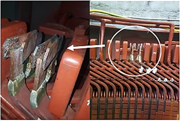 Failure of caps and hoop strengths in the generator during the repairing phase