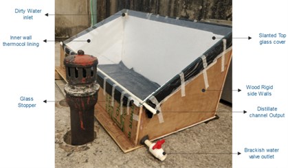 Picture showing the solar still