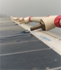Picture of nozzles for cleaning the PV modules