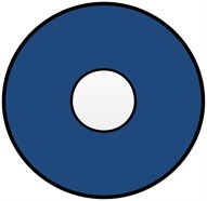 Circular plate with a circular cutout