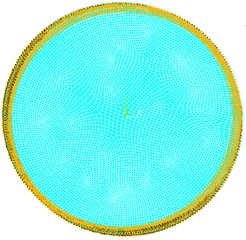Circular plate with outer edge fixed