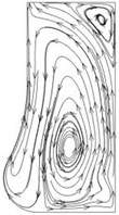 Flow line distribution in the radial section of the pump cavity at the 1.0Qd operating point