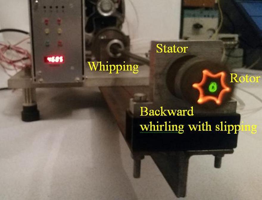 Whip velocity of backward whirl with slip in multiple-degree-of-freedom rotor-stator system