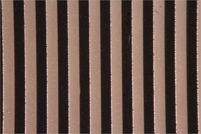 Microscope photograph of the grating (3B Scientific, U14103)