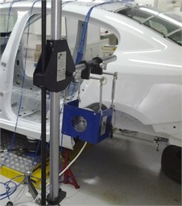 Shaker excitation in y-direction.  The photographs are taken at the Automotive Laboratory of Bogazici University