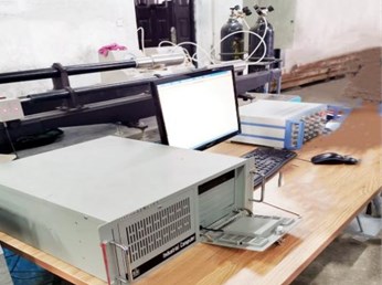 The photos of the SHPB test system