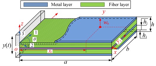 Theoretical model of the FMLs thin plate under cantilever boundary