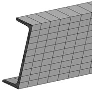 Finite element model of the section steel