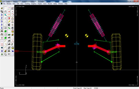 Dynamic analysis of results in LOTUS shark software-rear wheel