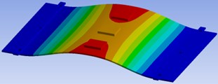 Model 1 eigenmode shape with properties from Table 2