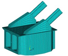 Structure drawing of finite element model