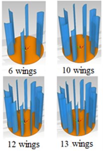 Design of Savonius and Darrieus turbine types with various blade numbers