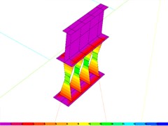 Damper stress of the earthquake waves under the three earthquake levels for the steel frame  with LYP steel dampers (Source: Author’s own calculations Trough Sap2000)