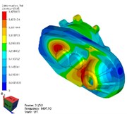 Simulation results of reducer modes with FEM method