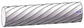 The model of polygonal spiral curved pipe