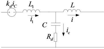 Passive damping diagram of the equivalent voltage source