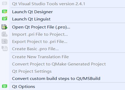 Use of QT in visual studio