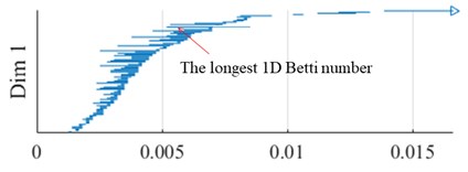 1D Betti numbers of experimental data
