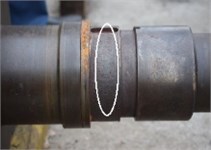 Thrust collar mountings damages and shaft surface frettage wear