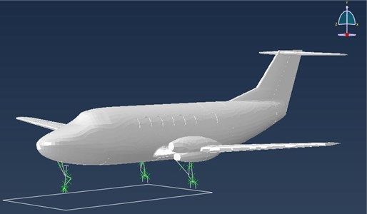 MBD model of aircraft with landing gears
