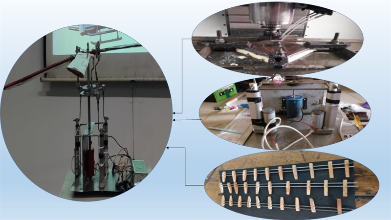 Design, analysis and fabrication of a fully articulated helicopter main rotor system