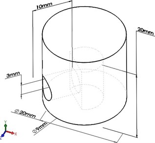 3D view of shaft