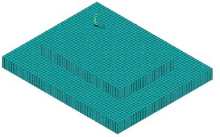 Finite element meshing of buttress foundation