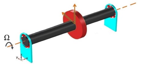 Schematic of the assumed rotor-bearing system