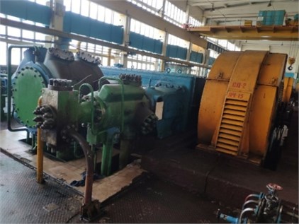General view of opposed compressor mount of in shop N4  of “KuibyshevAzot” public joint stock company