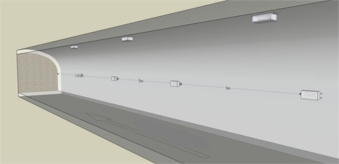 Layout diagram of blasting vibration observation point of roadway roof and side wall