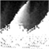 2D feature patterns for healthy patients (parts (a)-(c)), and ill patients (myocardial infarction,  parts (d), (f)). White color corresponds to maximum H-ranks while black depicts  minimal H-ranks in the observation window