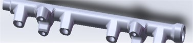 Physical model of common rail pipe