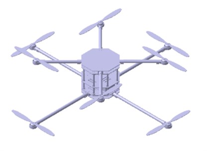 Novel octocopter configuration