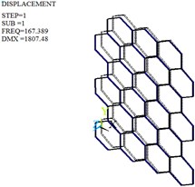 Mode shapes of the original honeycomb core
