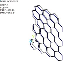 Mode shapes of the original honeycomb core
