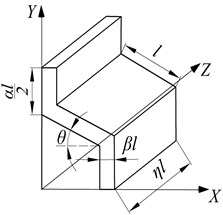 Quarter structure and size parameters of hexagonal, quadrilateral and concave hexagonal cells