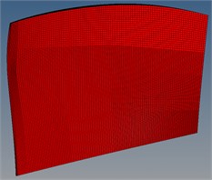 Finite element model of particle separator and blade