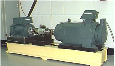 The test rig for bearing fault diagnosis