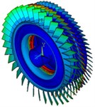 First 200th order dynamic frequencies and mode shapes of the multistage bladed disk system