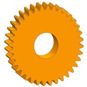 Wear planetary gear: a) actual gear, and b) simulation gear mode