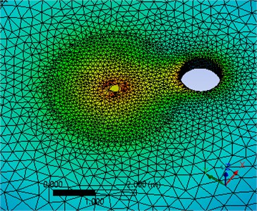 Numerical model of ice plate with point load